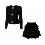 A black French-style fashionable suit