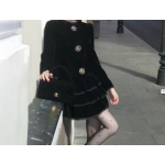 A black French-style fashionable suit