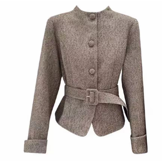 A brown minimalist two-piece set