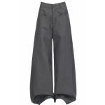 Grey bow patchwork suit