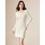 溫柔甜美毛織連衣裙