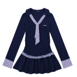 學院風收腰短洋裝