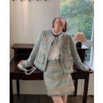 富家千金重工蕾絲刺繡小香風