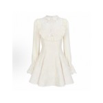 A princess dress with a cinched waist and a touch of elegance