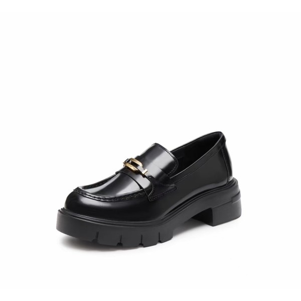 楊冪同款思加圖樂福鞋小皮鞋