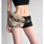 時尚感設計款皮草腰帶