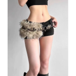 時尚感設計款皮草腰帶